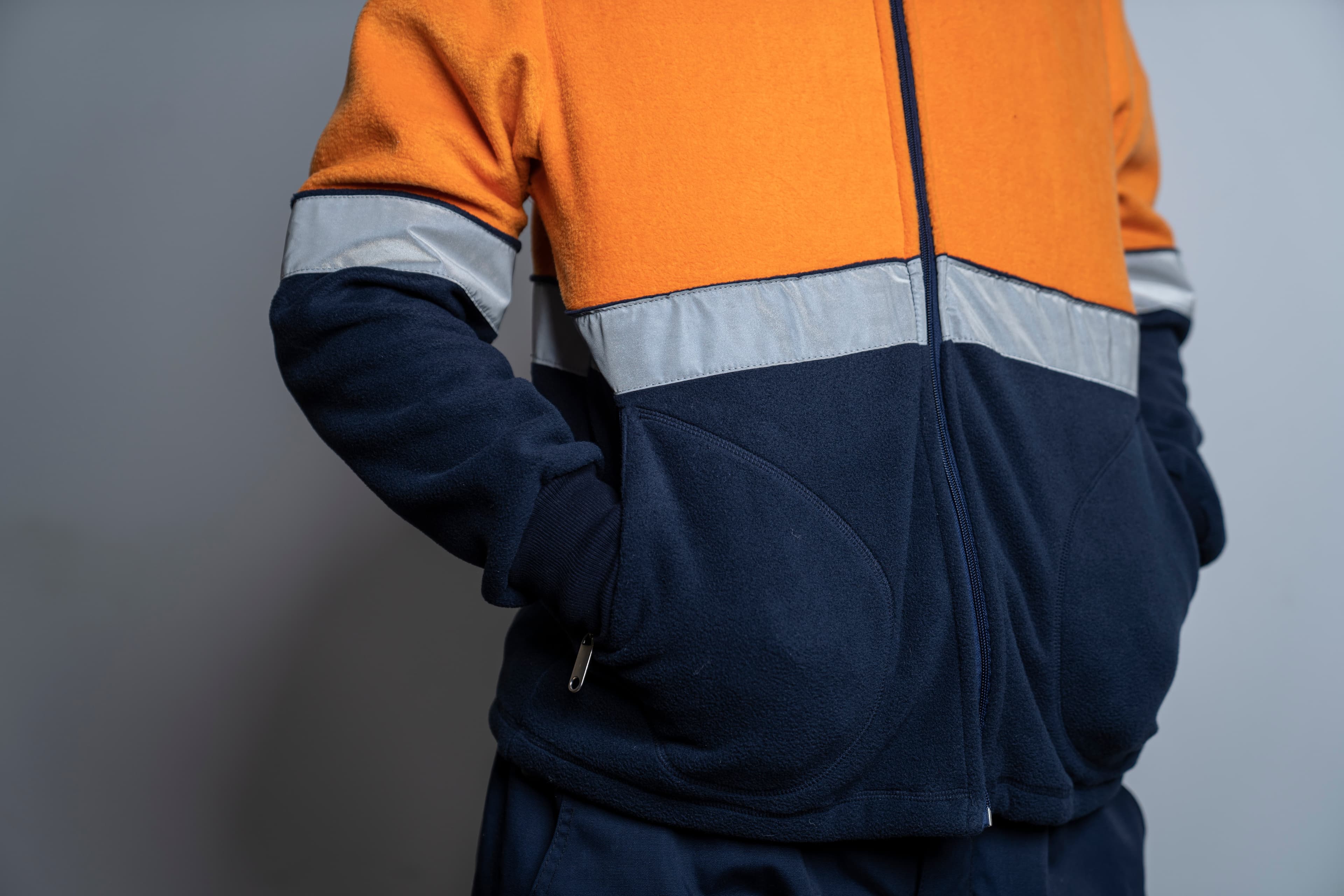 Polo with reflective banding