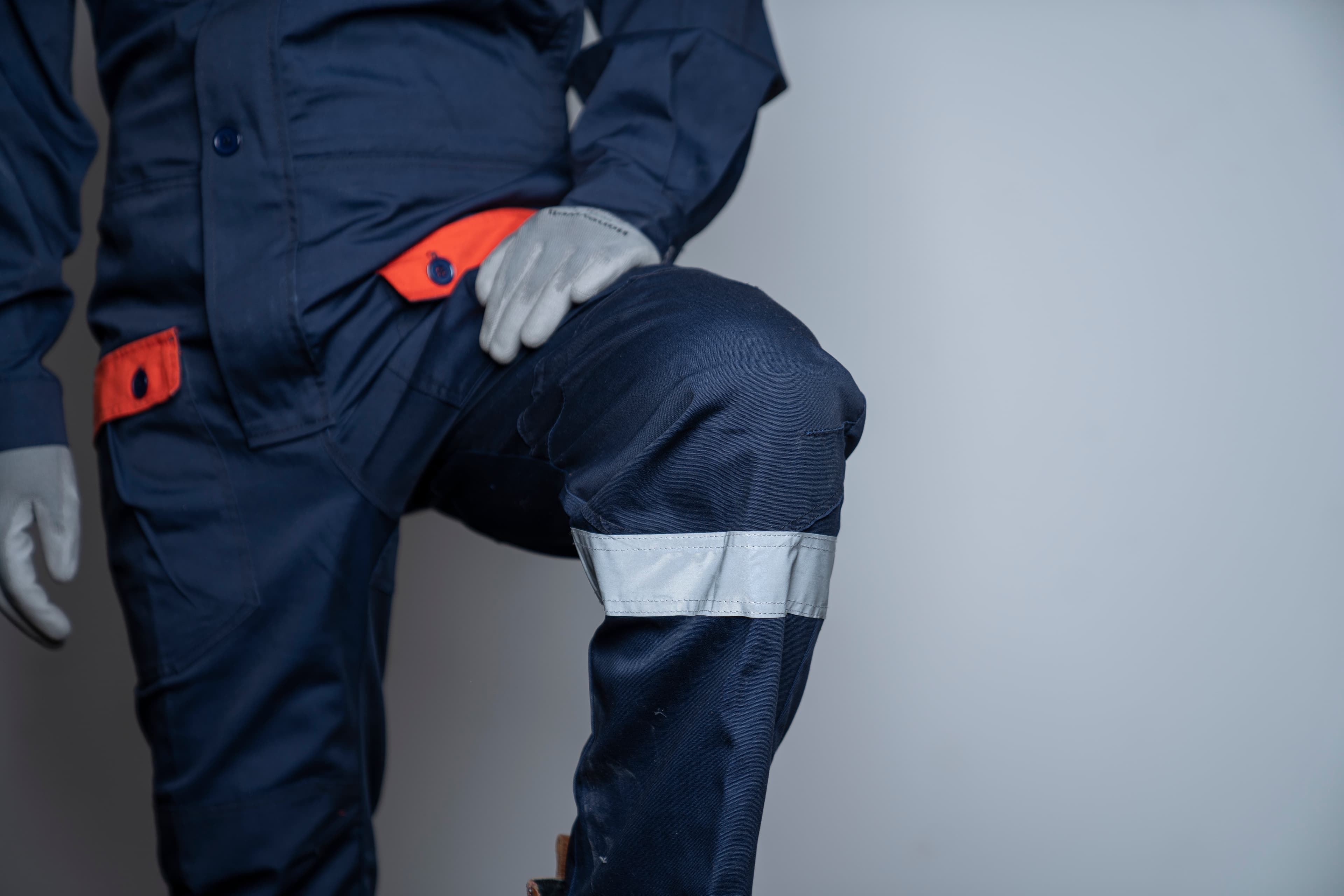 Summer coverall knee detail